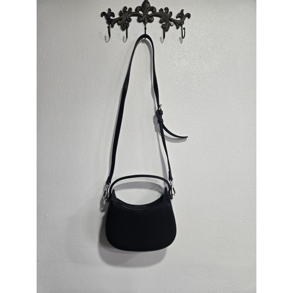 Mango Black Shoulder Bag | Minimalist Small Crossbody Purse | Faux Leather | Exc